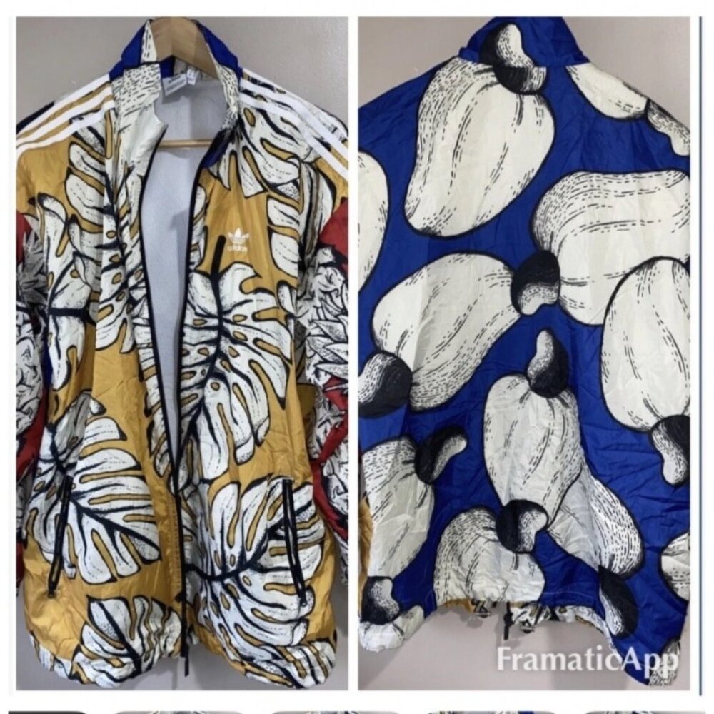 Adidas Originals x FARM Rio Palm Leaf SST Track Jacket Size XS Windbreaker Zip U